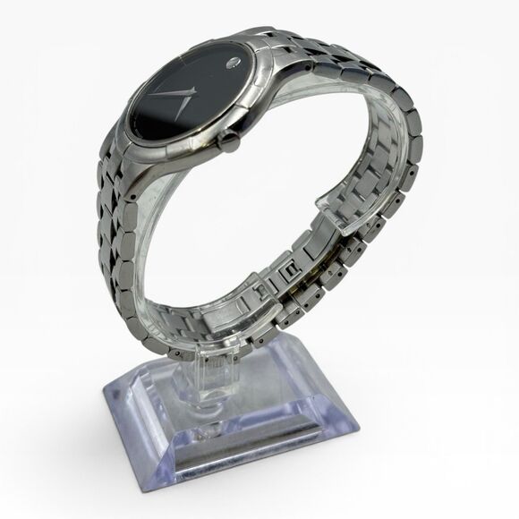 Movado Metio Ref. 02.1.14.1005 Museum Dial Stainless Steel Quartz Wristwatch